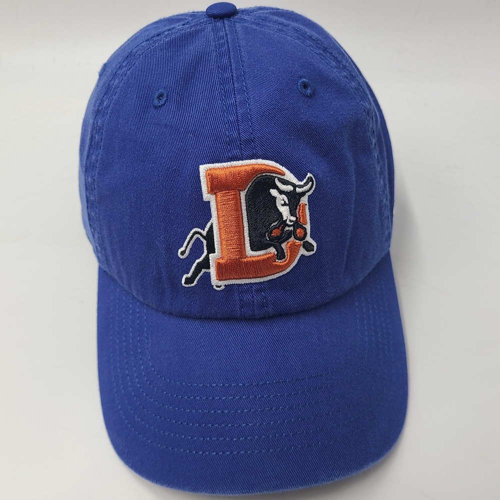 Durham Bulls Hat Fitted M 47 Brand Franchise Blue Orange MiLB Baseball Logo Men
